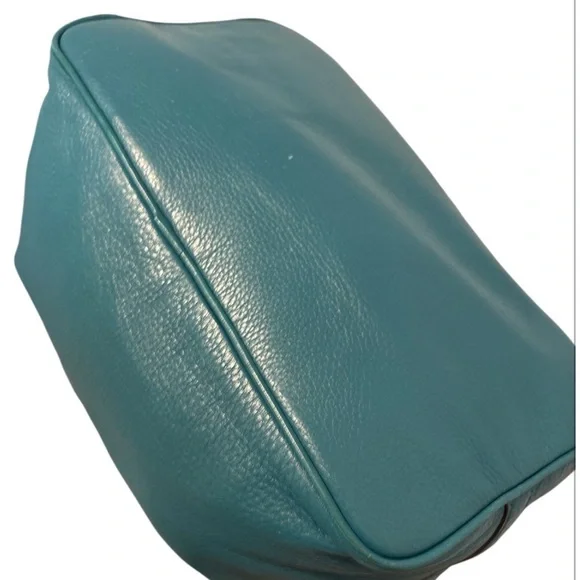 Michael Kors hobo perforated logo teal leather bag - Picture 4 of 8